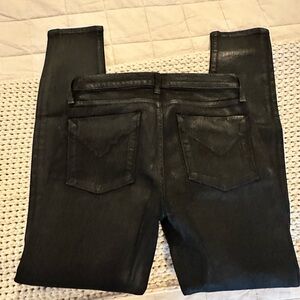 Hudson black coated skinny jeans size 29